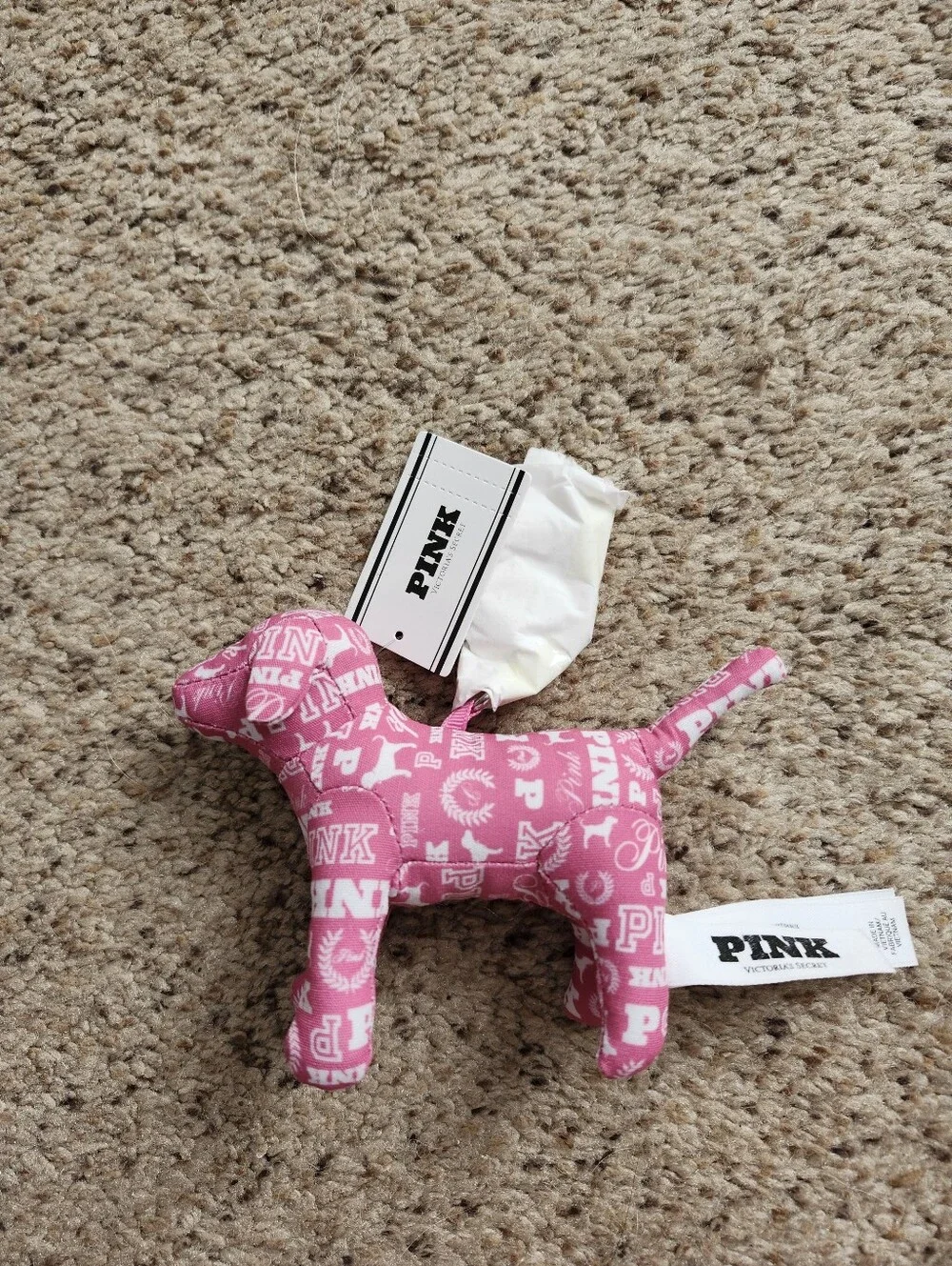 PINK Victoria's Secret Pink Logo Dog Keychain/Card Holder